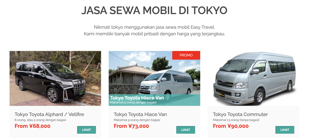 Rental Mobil Wisata di Jepang